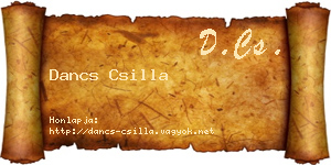 Dancs Csilla névjegykártya